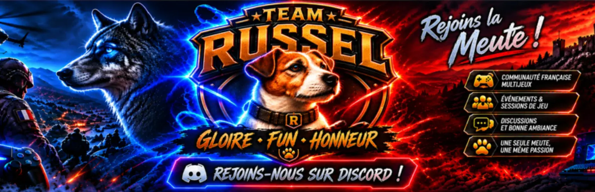 Bannière [FR] TEAM RUSSEL | STANDARD | discord.gg/ E2mEX63efS